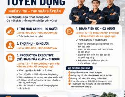 TUYỂN DỤNG NHIỀU VỊ TRÍ